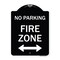 Signmission Fire Lane with Bidirectional Arrow Heavy-Gauge Aluminum Architectural Sign, 24" x 18", BW-1824-23990 A-DES-BW-1824-23990 - alternate 1